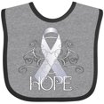 thumbnail image 3 of Inktastic Hope- Lung Cancer Awareness Boys or Girls Baby Bib, 3 of 4