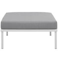 thumbnail image 4 of Harmony Outdoor Patio Aluminum Ottoman White Gray, 4 of 5