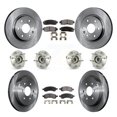 thumbnail image 1 of Transit Auto Front Rear Hub Bearings Assembly Disc Brake Rotors and Ceramic Pads Kit (10Pc) for Car GMC Acadia Buick Enclave Chevrolet Traverse Saturn Outlook Limited - Left Right Side KBB-116263, 1 of 11