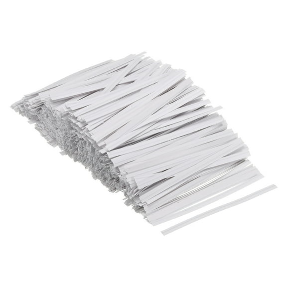 Uxcell Twist Ties 3" Paper Closure Tie for Party Bags Crafts White 1500 Pack