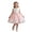 Pink, variant on Girls Lace Tulle Party Dress for Kids Flower Girl Wedding Formal Sleeveless V-Neck A-Line Princess Gown Pink 2-8 Years,Size 6-7 T