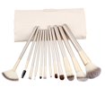 thumbnail image 4 of 12 Piece Makeup Brushes Set | Horse Hair Professional Kabuki Makeup Brush Set Cosmetics Foundation Makeup Brushes Set Kits with White Cream-colored Ca, 4 of 4