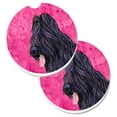 thumbnail image 1 of Pink Briard Set of 2 Cup Holder Car Coaster, 1 of 1