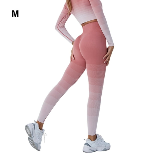 stanreset Gym Women Yoga Pants Girls Breathable Soft Sweat Absorbent High  Waist Trousers Ladies Sportswear Jogging Leggings Pink M