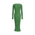 thumbnail image 3 of StSilkitty Womens Maxi Bodycon Dresses Solid Color Long Sleeve Crewneck Long Dress Wedding Guest Elegant Sundresses, 3 of 6