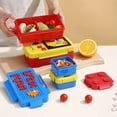 thumbnail image 4 of Boîte à Lunch Blocs de Construction Modulaire pour Enfants Étudiants Conteneur de Stockage Alimentaire Bento Vaisselle, 4 of 6