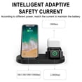 thumbnail image 4 of 3 In 1 Fast Charging Wireless Charger Dock Station Fast Wireless Black Charging Stand Charger For Mobile Device. Wireless Charging Station., 4 of 5