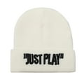 thumbnail image 2 of Men's Autumn/Winter Solid Color Knitted Warm Big Headband Embroidered Pullover Hat, 2 of 3
