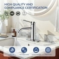 thumbnail image 3 of TVOFEK Single Hole Bathroom Faucet, Brushed Nickel Bathroom Sink Faucets 3 Hole with Metal Pop up Drain, Deck Plate and Supply Hose for Vanity RV Restroom, 3 of 14