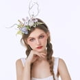 thumbnail image 5 of Diadema de flores de conejito de Pascua, decoración bonita, diadema de conejo, corona de hada para Cosplay, corona Floral para boda, 5 of 5