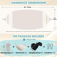 thumbnail image 2 of 1 Set Cotton Fabric Hammock Spreader Bar System 450 Lbs Capacity Portable Outdoor Bed, 2 of 7