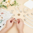 thumbnail image 3 of 12 PCS Imitation Leather Luggage Tag Straps 7.8inch Floral White Leather Luggage Tag Loops with Alloy Buckle Suitcase Name Strap Tag Holders for Suitcases Backpacks Hanging Accessories DIY, 3 of 6
