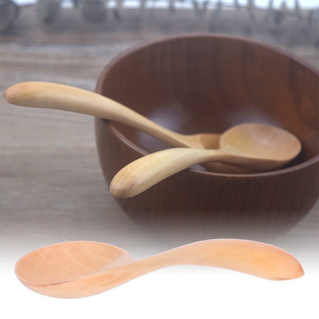 Long Handle Spoon, 5Pcs Wooden Spoon Wooden Long Handle Multi-purpose for Home Kitchen for Restaurant
