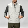 thumbnail image 5 of WRKEKC Softshell Vest for Men Stand Collar Zip-Up Multi Pocket Windproof Sleeveless Outerwear for Hiking and Daily Outfits, 5 of 9