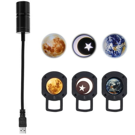

MORIMA Moon Lamp Projector 360°Moon Projector Light USB Powered Moon Projector Nightlight with 3pcs Projection Cards Roman
