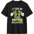 thumbnail image 2 of Camisetas de algodón para hombre, divertidas, de broma de 60 años, para 60 cumpleaños, informales, básicas, de cuello redondo y manga corta., 2 of 6