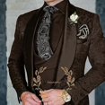 thumbnail image 3 of Formal Men's 3-Piece Suit Set with Jacket, Pants, and Vest for Weddings and Parties (XS-5XL), 3 of 5