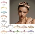thumbnail image 6 of Queen Tiaras Crowns Headbands for Weddings and Parties Crystal Headpiece for Bride Special Occasion Stage Show Headwear, 6 of 9