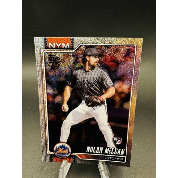 2026 Topps Sandglitter Foil Rookie Baseball Card #214 Nolan McLean New York Mets