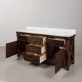 thumbnail image 6 of Water Creation Aberdeen 72"W Wood Double Bathroom Vanity in Brown/White, 6 of 7