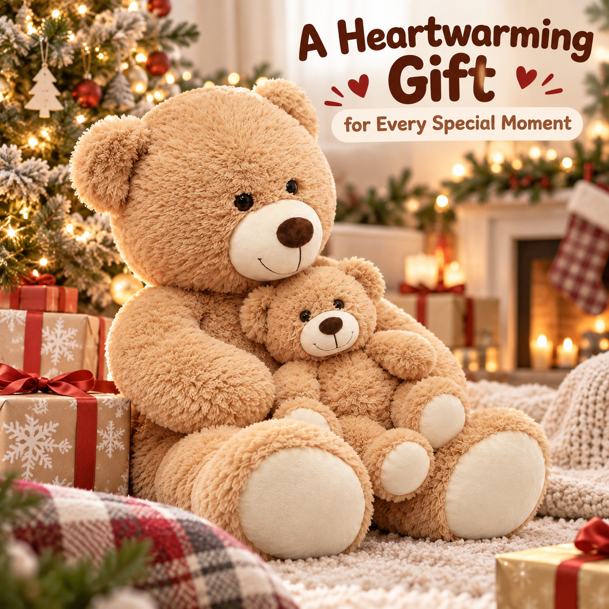 Morismos 39" Mommy and Baby Teddy Bear Set photo 4
