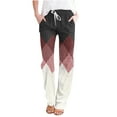 thumbnail image 1 of FAIWAD Womens Linen Pants Straight Leg Loose Drawstring Sweatpants Summer Plus Size Lounge Joggers Pants, 1 of 4