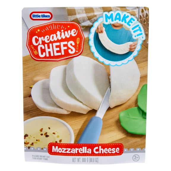Creative Chefs Shredded Mozzarella Cheese with Make-It Mix Play Sand, Ages 3