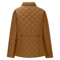 thumbnail image 5 of Women's Oversized Down Lightweight Button Quilted Coat Long Sleeves Pocket Down Coat, 5 of 9