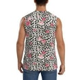 thumbnail image 4 of Pofeuu Rose Mix Leopard 3 Print Men's Muscle T-Shirt, Sleeveless, Muscle Tank, Classic Muscle Tee Top For Men Casual Sleeveless Muscle T-Shirt Trendy Clothes-Medium, 4 of 7