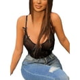 thumbnail image 2 of Franhais Women's Tank Tops Mesh Butterfly Embellishment Sleeveless Sling Design Slim Crop Summer Crop Tops, 2 of 9
