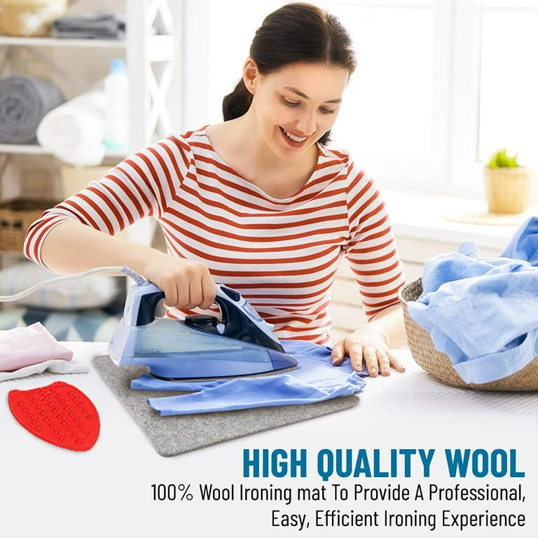 Precision Quilting Tools 13 x 17 Wool Ironing Mat for Quilting - 100% New  Zealand Wool Pressing Pad, Ironing Station Which Retains Heat – Great for