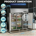 thumbnail image 3 of Coolski 72"" W 54 Cu Ft 3-Door Commercial Upright Refrigerator, Stainless Steel, 3 of 9