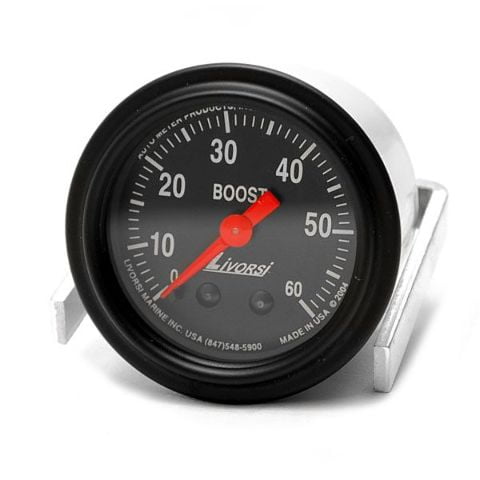 Livorsi GMB60BKBK Boat Mechanical Boost Gauge