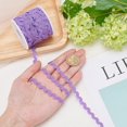 thumbnail image 3 of 1 Roll 27yd/25m RIC Rac Trim Ribbon Wave Sewing Bending Fringe Trim 5mm/0.2 inch for Sewing Flower Making Wedding Party Lace Ribbon Craft (Purple), 3 of 5