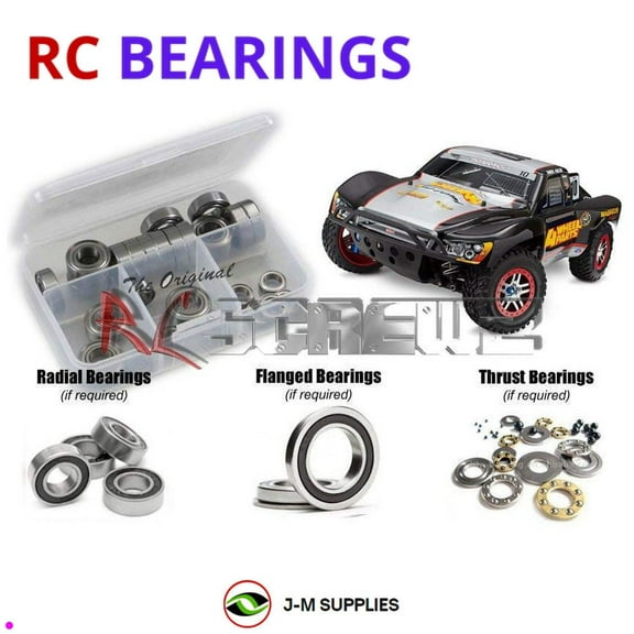 RCScrewZ Rubber Shielded Bearing Kit tra074r for Traxxas Slash Ultimate TSM Ed. (68077-3) | SET