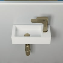 DeerValley DV-1V081R White Ceramic Rectangular 7'' Wall Mount Bathroom Sink