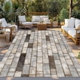 thumbnail image 2 of Beige Brown Marble Outdoor Rug for Patio/Deck/Porch, Non-Slip Large Area Rug 5 x 8 Ft, Simple Vintage Brick Stone Wall Indoor Outdoor Rugs Washable Area Rugs, Reversible Camping Rug Carpet Runner, 2 of 8