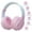 Pink, variant on Yoneston Wireless Bluetooth Over Ear Headphones with Microphone, HiFi Stereo Foldable Lightweight Headset, Noise-Cancelling Deep Bass for Home Office Cellphone PC Laptop - Black