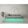 thumbnail image 3 of Ahgly Company Indoor Rectangle Persian Turquoise Blue Traditional Area Rugs, 5' x 8', 3 of 4