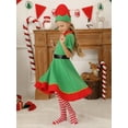 thumbnail image 3 of Christmas Elf Costumes Parent-Child Holiday Green Elf Outfits Xmas Family Matching Clothes for Kids Girls Boys Women Men, 3 of 8