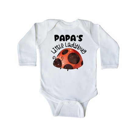 

Inktastic Papa s Little Ladybug Gift Baby Boy or Baby Girl Long Sleeve Bodysuit