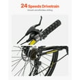 thumbnail image 5 of VEVOR&nbsp;Mountain&nbsp;Bike,&nbsp;29 inch MTB&nbsp;Bicycle&nbsp;with&nbsp;Full&nbsp;Dual&nbsp;Suspension,&nbsp;24 Speeds&nbsp;Twist&nbsp;Shifting, Comfort&nbsp;Saddle, Dual&nbsp;Disc&nbsp;Brakes, 5 of 9