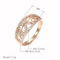 thumbnail image 3 of Womens Four Leaf Clover Ring Zircon Copper Electroplated Gold Plated Fashion Jewelry Travel Souvenir European Style, 3 of 6