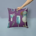 thumbnail image 2 of Carolines Treasures BB5204PW1414 Drinks and Cocktails Purple Fabric Decorative Pillow  14Hx14W multicolor, 2 of 4