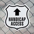 thumbnail image 5 of Handicap Access Up 6 inch X 6 inch Shield Shaped Commercial Grade Plastic Sign Weather Resistant Made in the USA, 5 of 6