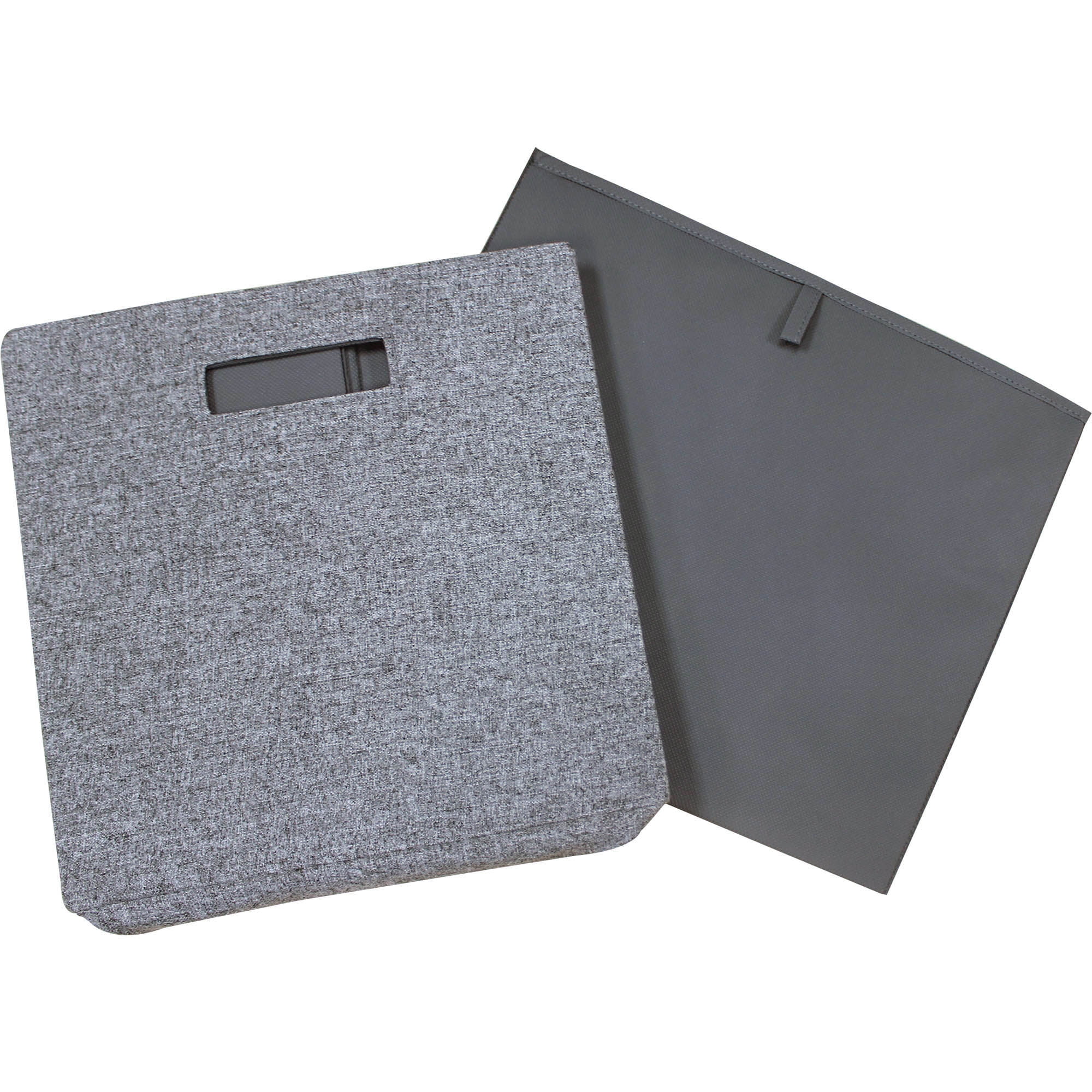 Better Homes & Gardens Fabric Cube Storage Bins, Gray, 2 Pack, 12.75 in x 12.75 in x 15 in