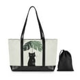 thumbnail image 7 of FORMRS Canvas Laptop Tote Bag for Women with 15.6" Computer Compartments Shoulder Handbag, Black Cat Umbrella, 7 of 7