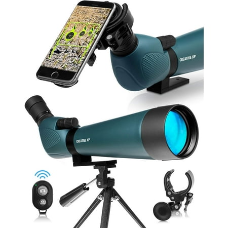CREATIVE XP GlassHawk Spotting Scope - 20-60x60mm Zoom w/ Tripod Phone Adapter