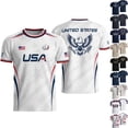 thumbnail image 2 of 2026 New USA Soccer Jersey Men United States National Team Shirt, United States Jersey Soccer, Resistant Crew Neck Short Sleeve Football Tee for Sports Casual Daily Use for Adult(Beige, 2XL), 2 of 4