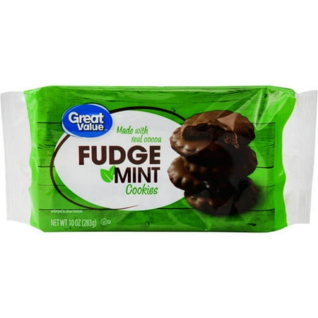 Great Value: Fudge Mint Cookies, 10 oz